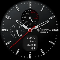Minimal Ebon Hybrid Watch Face