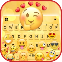 Love Emoji Gravity Keyboard Ba