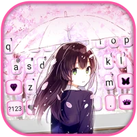 Sakura Girl Keyboard Theme