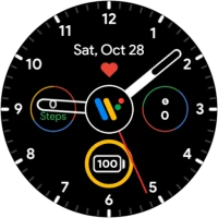 Pixel Style Analog Watch Face