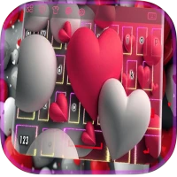 Pink White Hearts‏ Keyboard