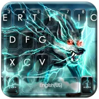Scary Lightning Wolf Keyboard 