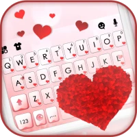 Red Hearts Keyboard Background