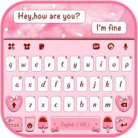 Girly Pink SMS Keyboard Backgr