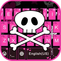 Pink Sexy Skull Keyboard Theme