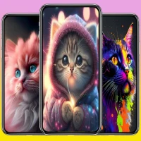Cute Cat Cartoon Wallpaper