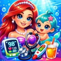 Mermaid Mom & Baby Care Games