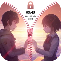 Zipper lock screen & wallpaper