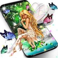 Forest fairy magical wallpaper