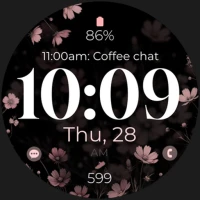 Digital Flowers watch face