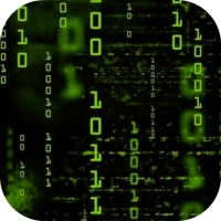 3D Binary Matrix Wallpaper