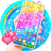 Rainbow Glitter Wallpaper