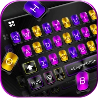 Color Metal Black Keyboard Bac