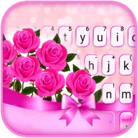 Pink Roses Love Keyboard Theme