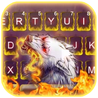 Mean Fire Wolf Keyboard Theme