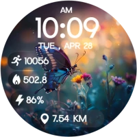 Floral Butterfly Watch Face