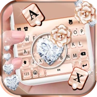 Diamond Rose Gold Keyboard Bac