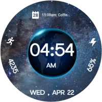 3D Earth Parallax Watch Face