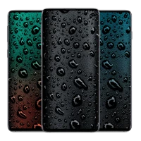 Black Water Droplets Wallpaper