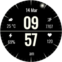 Minimal Black Watch Face