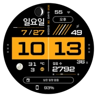 NW109한글: Digital watch face