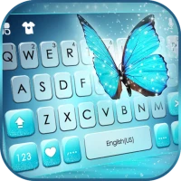 Shine Blue Butterfly Keyboard 