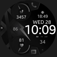 Graphite Digital Watch Face