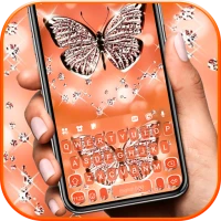 Diamond Butterfly Keyboard Bac