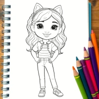 Gabbys Dollhouse Coloring Book