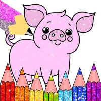 Coloring Glitter Farm Animals