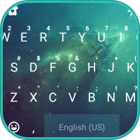 Green Galaxy Keyboard Theme