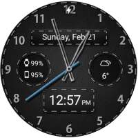 Black Leather HD Watch Face