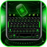 Green Neon Tech Keyboard Theme