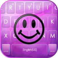 Purple Happy Emoji Keyboard Ba