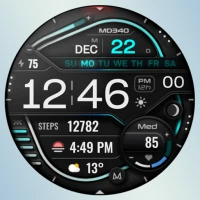 MD340 Digital watch face