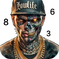 Skull Color, Color by Number