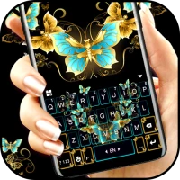 Vintage Golden Butterfly Keybo