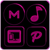 Black and Pink Icon Pack