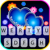 Blue Hearts Love Keyboard Them