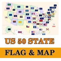 50 US State Flags & Maps