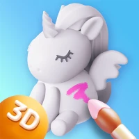 Cute Minis 3D Coloring Book