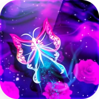 Neon Butterflies Wallpaper HD