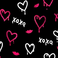 Glitter Hearts  Wallpaper